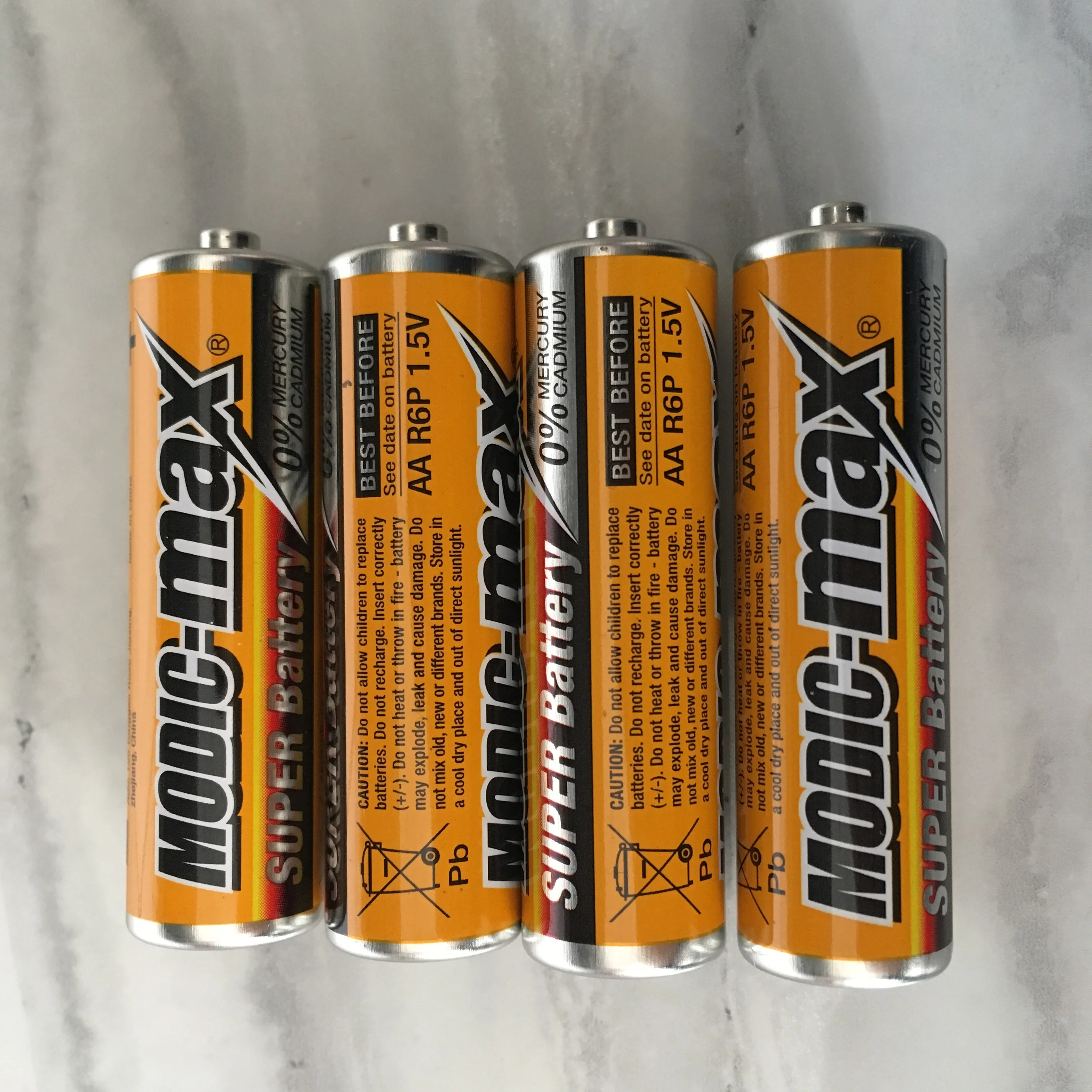 Zinc Manganese Battery   AA   R6   Metal Jacket Zinc Carbon Battery