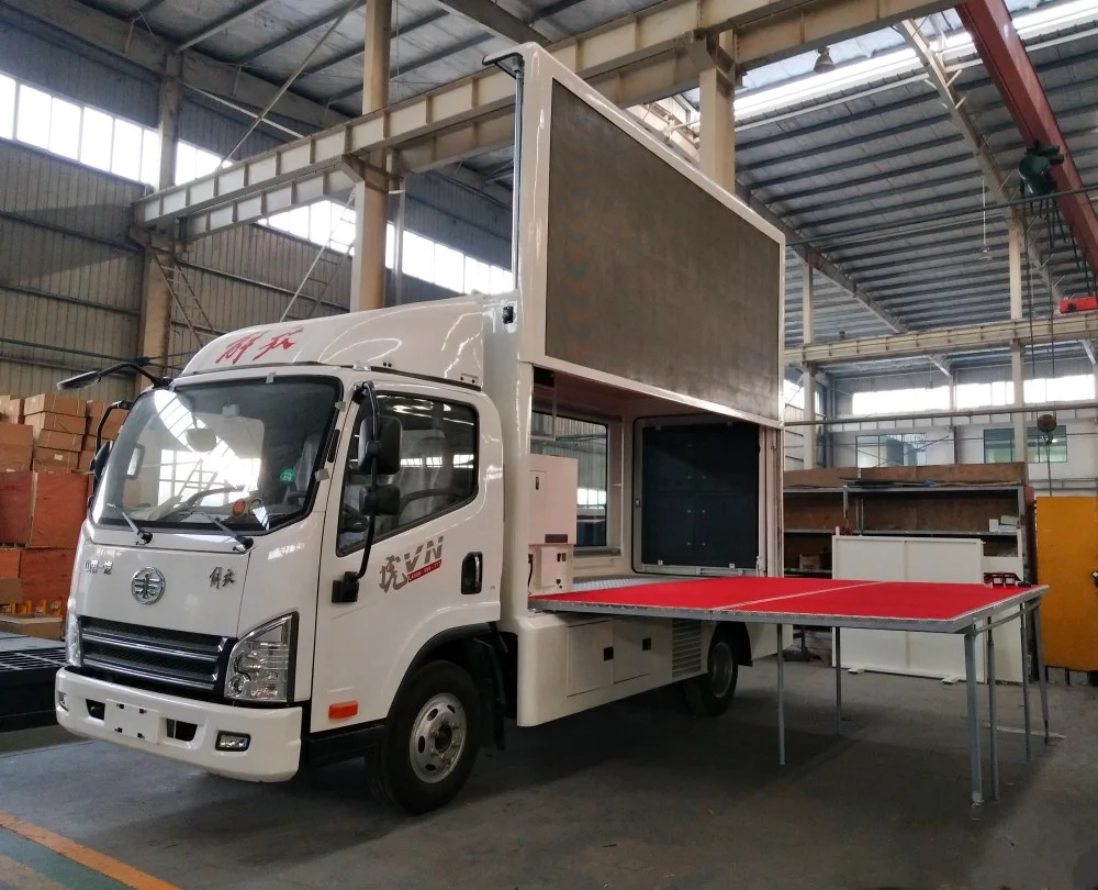 FAC 4*2 mobile stage truck for roadshow/LED advertising truck and stage truck for sale