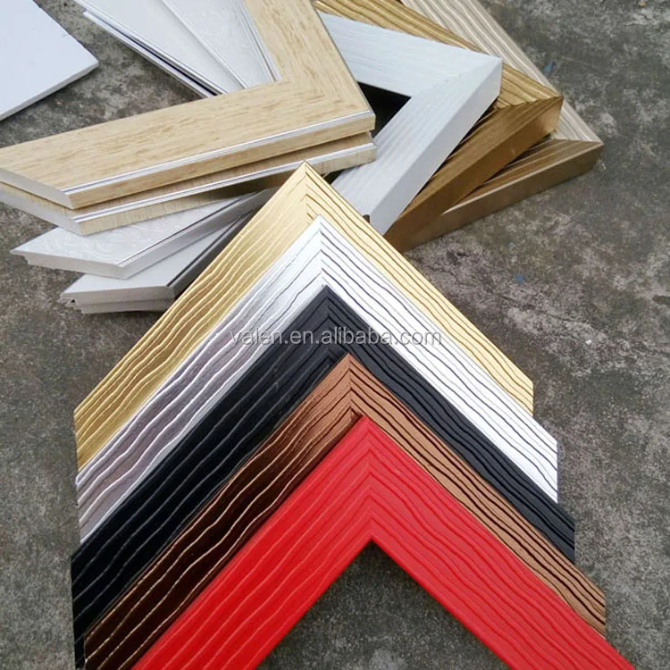 J04583 series classic antique mdf plastic painting picture frame moulding