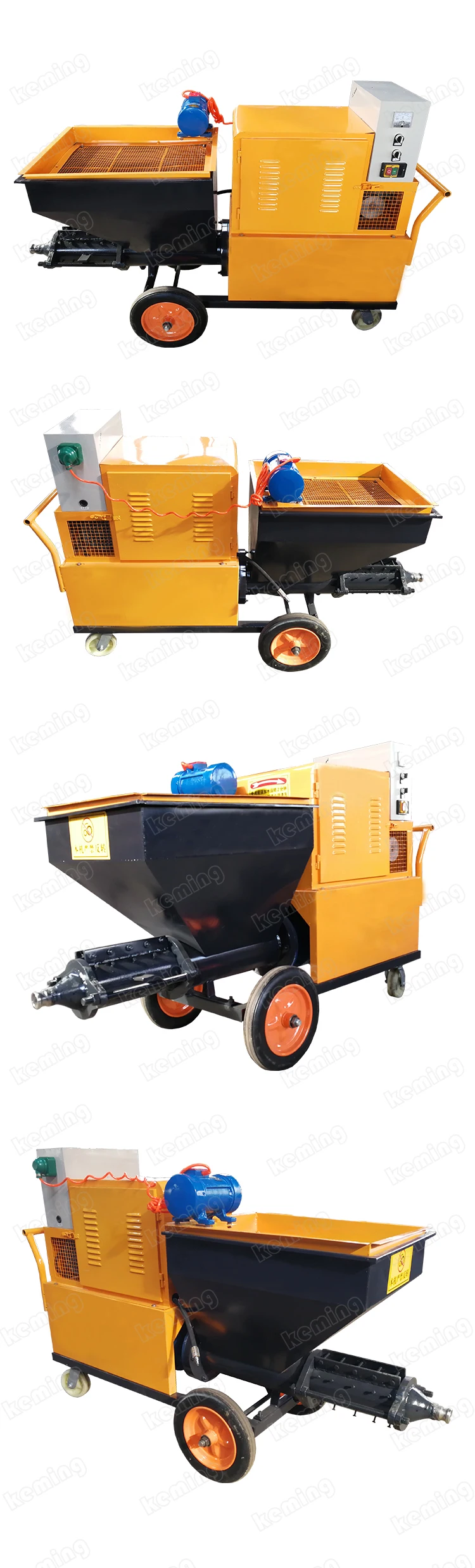 KZW Plaster Diesel Adjustable Speed Mortar Plaster Stucco Spraying Machine In India Price