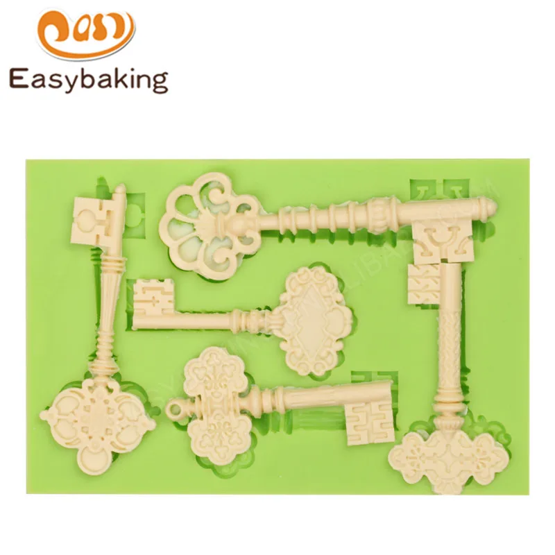 key shape silicone fondant mold