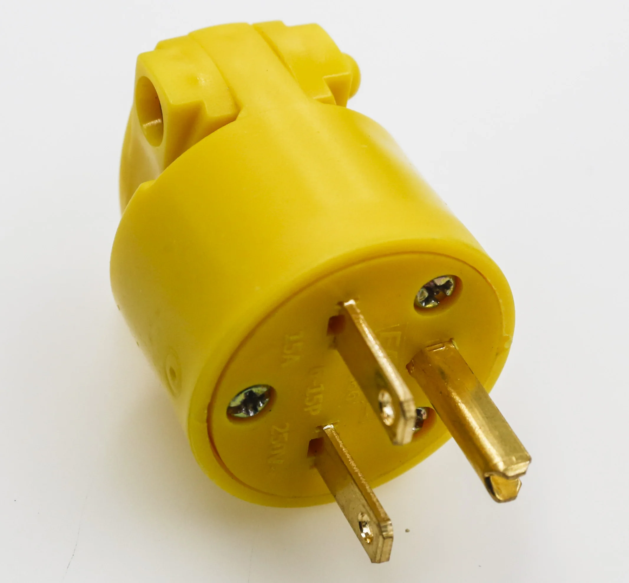 15A, 125V, Armored Straight Blade Plug, NEMA 5-15P  Color: White  Rating: 15A, 125VAC