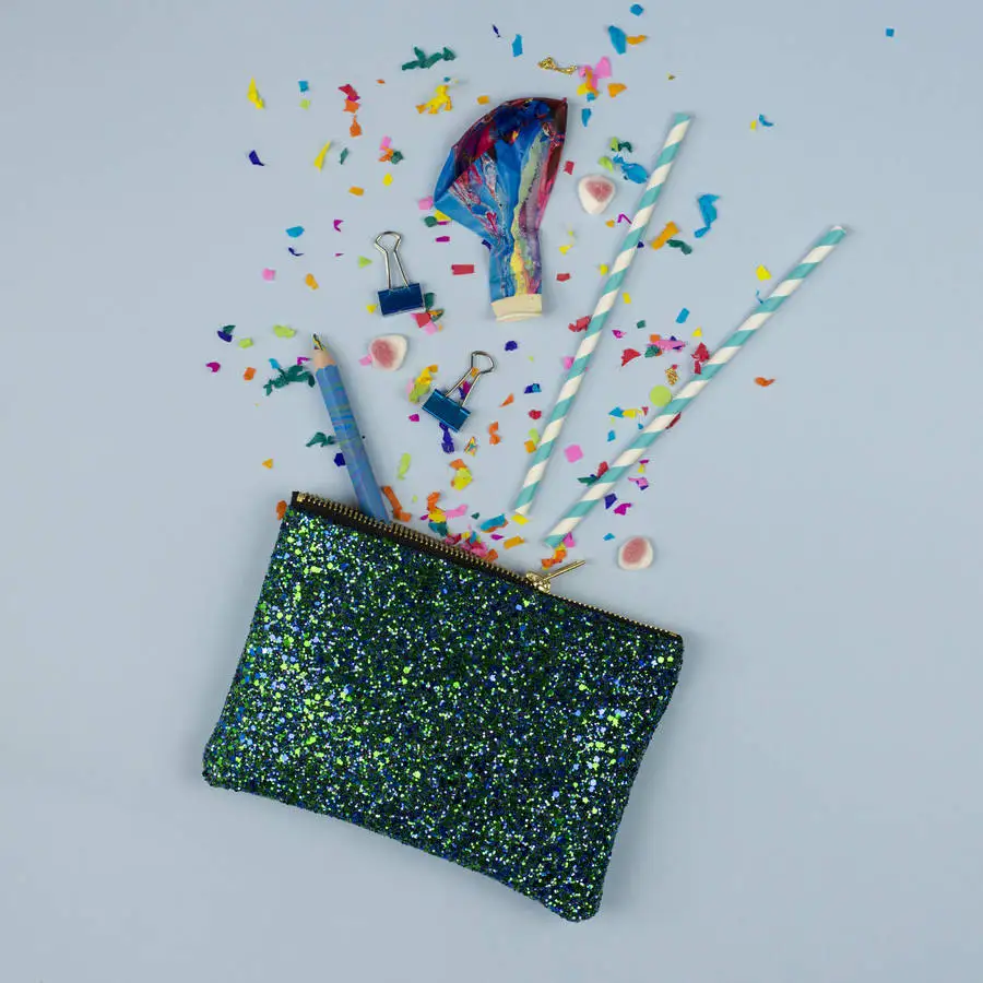 blank fashion women party glitter cosmetic bag makeup travel bag cosmetic clutch bag