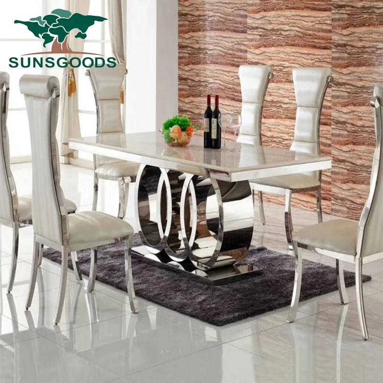 
latest round stainless steel dining table designs 