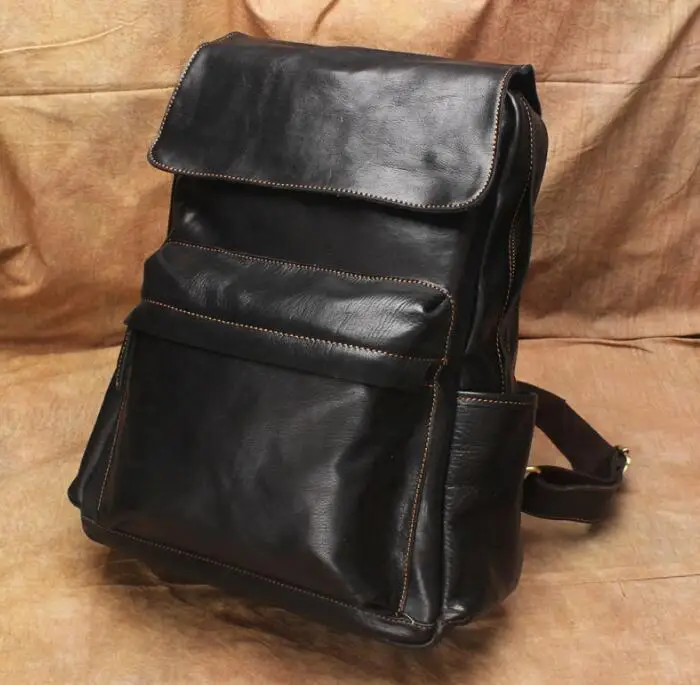 L032 Wholesale Men Genuine Leather Backpack for Laptop