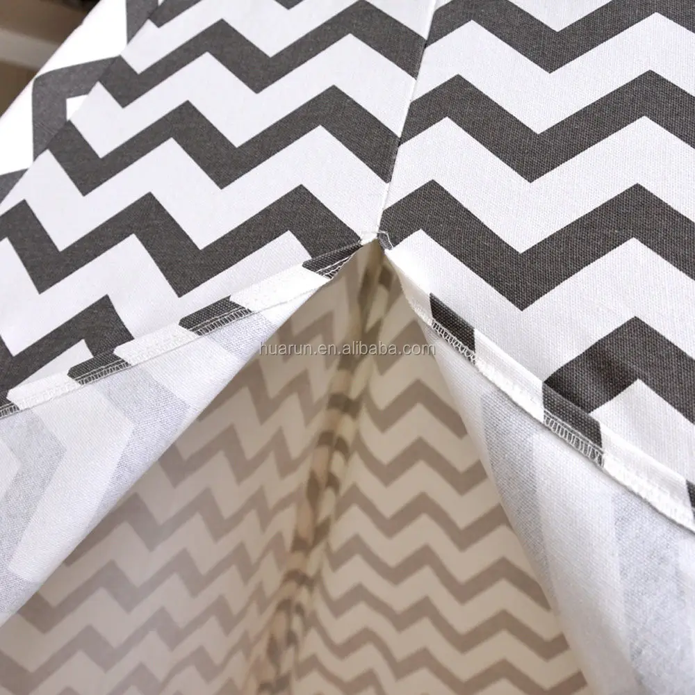 Indoor Teepee Tents  newborn infant Play House chevron canvas teepee tent for Girls and Boys Toddlers Kids Room Xmas Gift