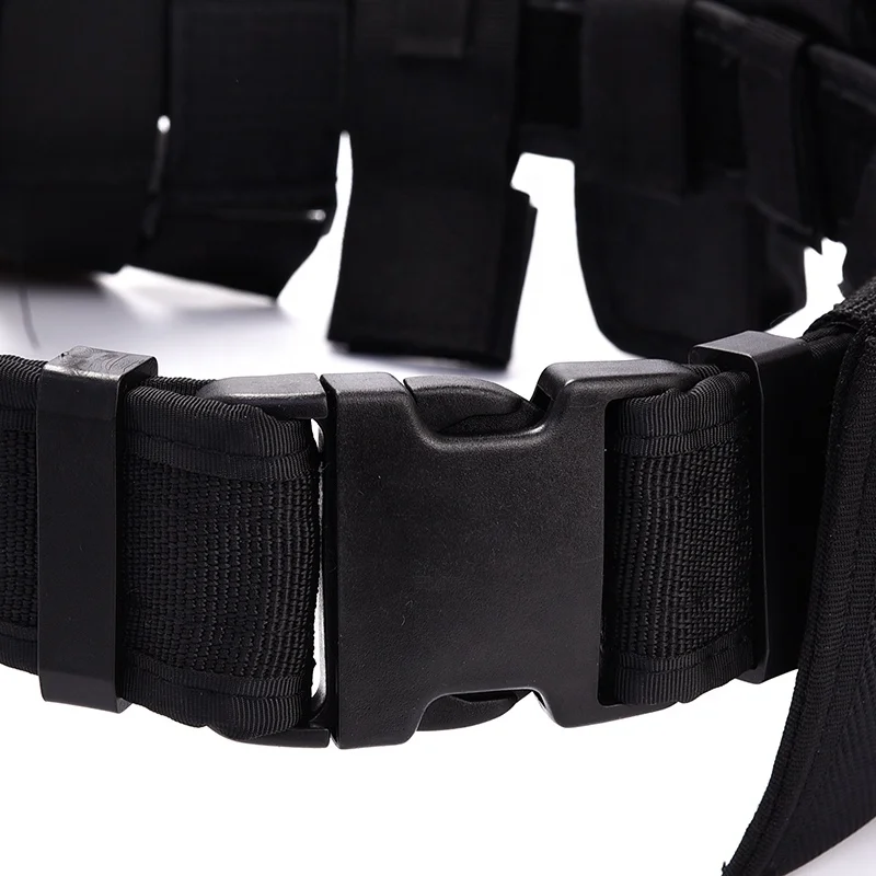 
Hot Selling Wholesale durable Military Tactical Belt Outdoor Combat Multi-functional Belt with different function pouches 