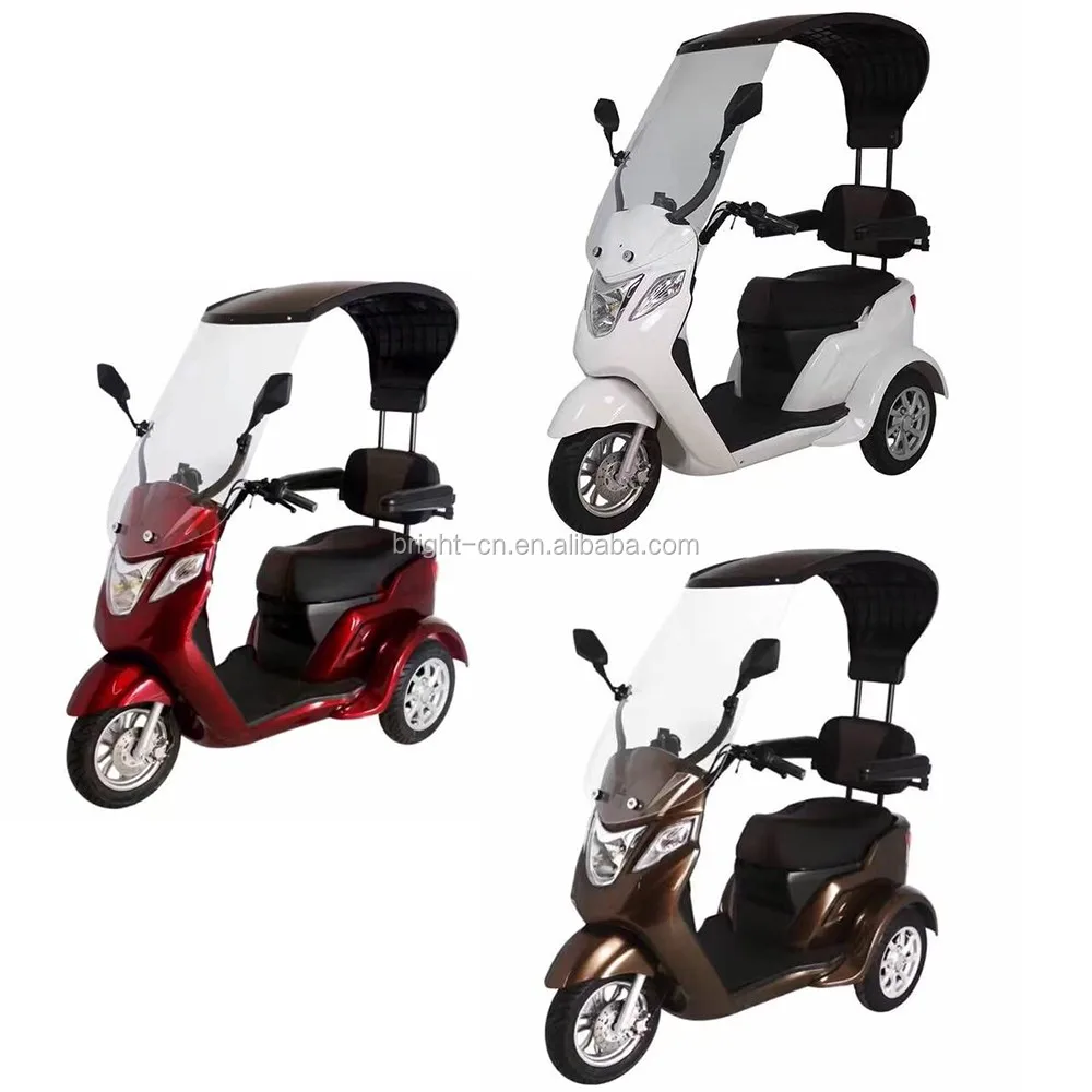 cheap Dubai 3 wheel elderly disabled electric scooter with scooter roof cover