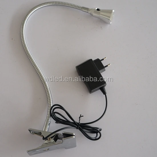 3w flexible swing arm clip on LED TABLE LIGHT READING LAMP