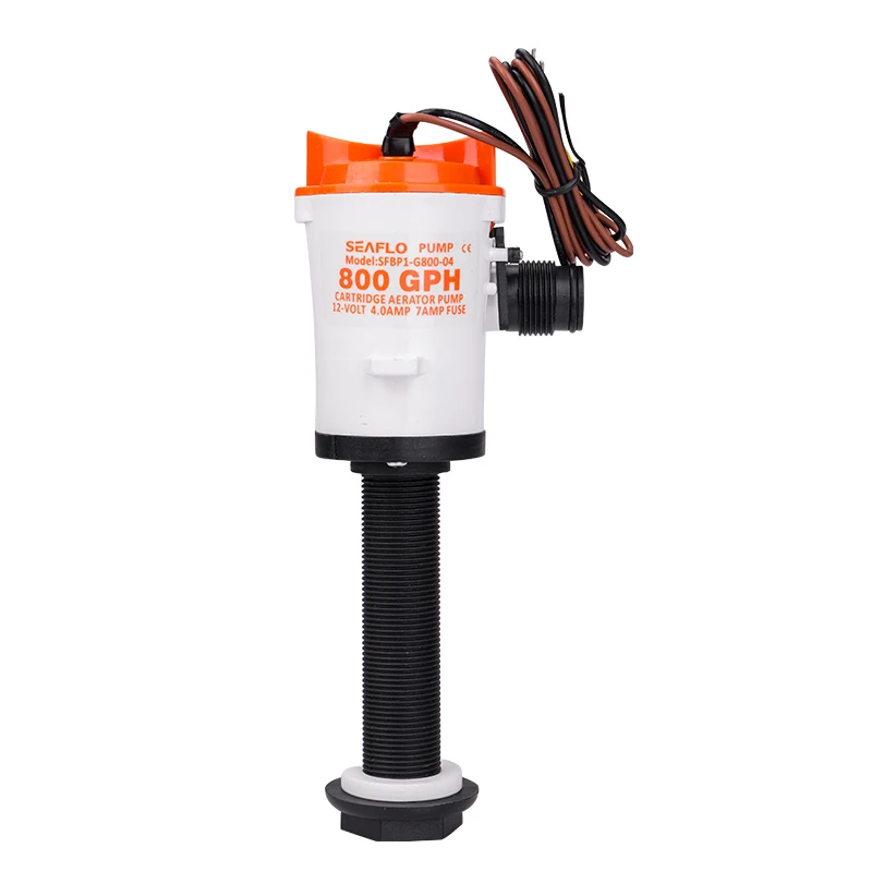 12V Baitwell Livewell Pump Submersible Cartridge Boat Bilge Pump 350/600/800GPH