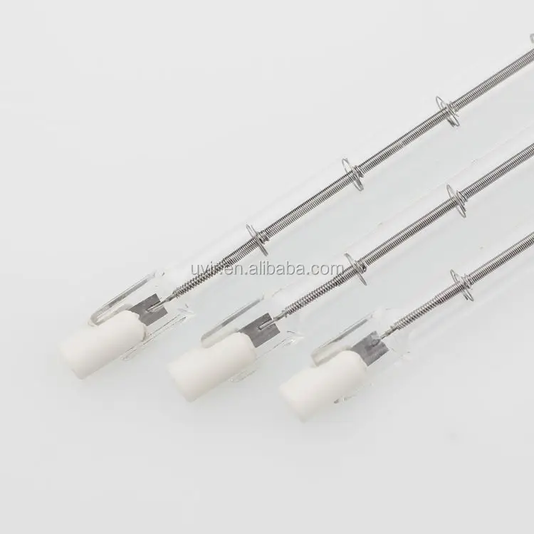 Single tube shortwave clear glass infrared lamp 250w IR heating emitter