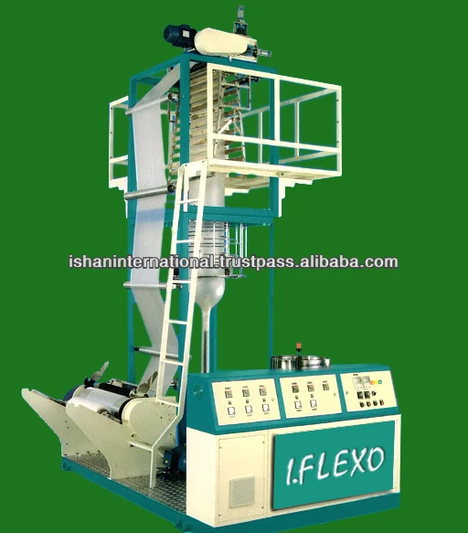 Monolayer Blown film Extrusion Machine  Monolayer Blown film Extrusion Machine, Model: ISHAN  ML 32 Twin Die