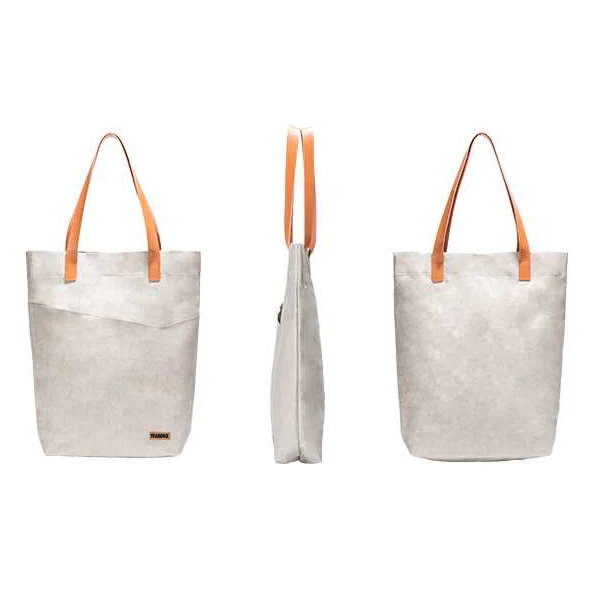 2018 New Style Custom Durable Recyclable Washable Black Brown White Tote Kraft Paper Shopping Bag