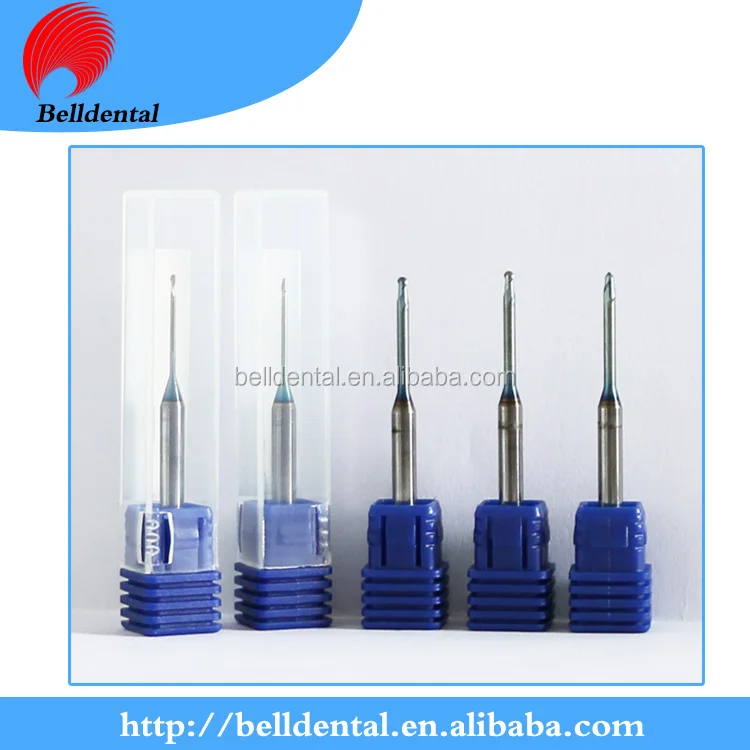 
New Arrivals CAD CAM System DLC Coating Dental 0.6 1.0 2.0 Zirconia Milling tools s for roland milling machine 
