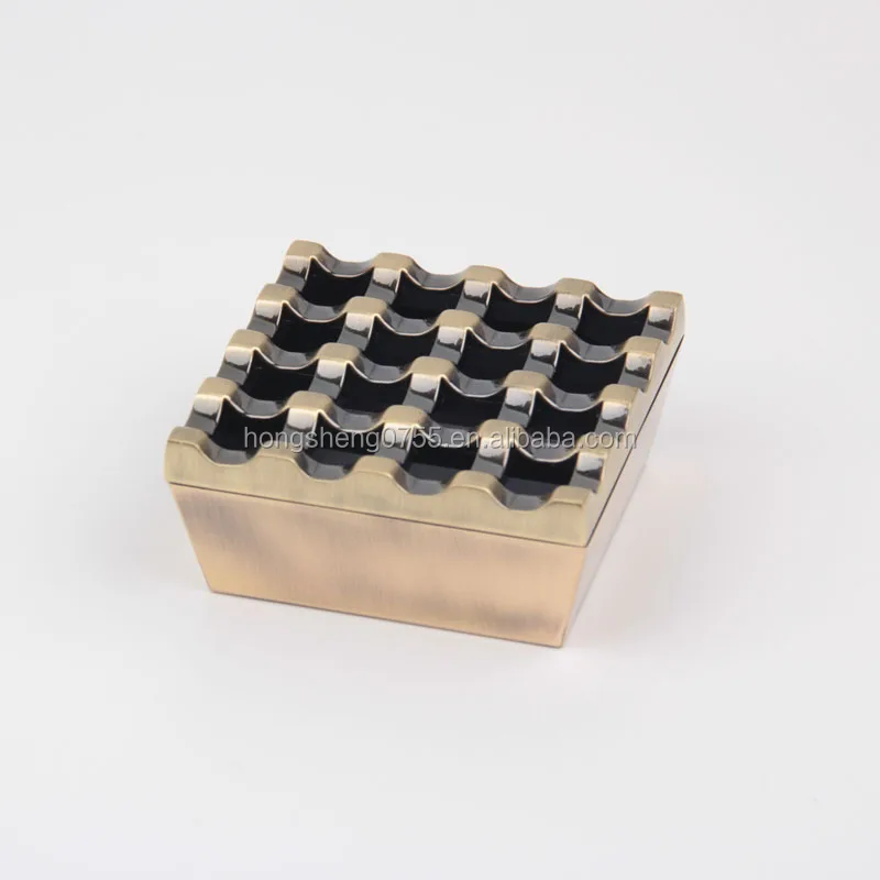 Бездымная ветрозащитная пепельница старого золотого цвета в стиле ретро для курильщика