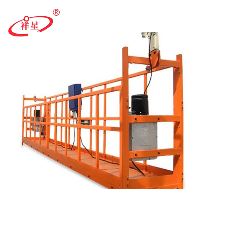  High rise electric hoist lifting rope suspended platform andamio
