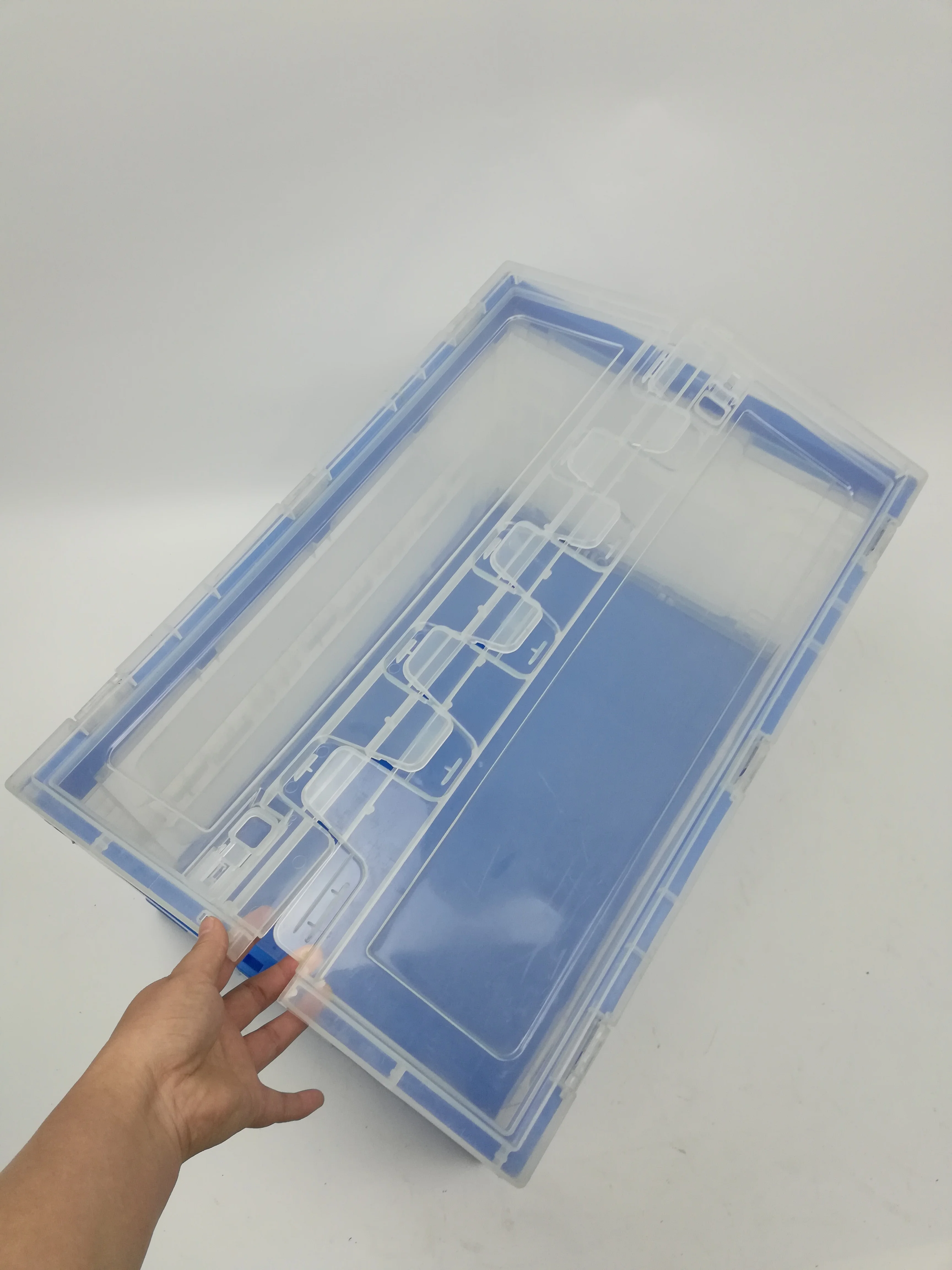 68 л складные жесткие пластиковые подвижные сумки с крышкой пластиковая коробка для хранения/ящик бытовой Органайзер складная коробка для хранения игрушек