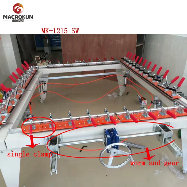 Manual silk screen stretching machine for screen printing