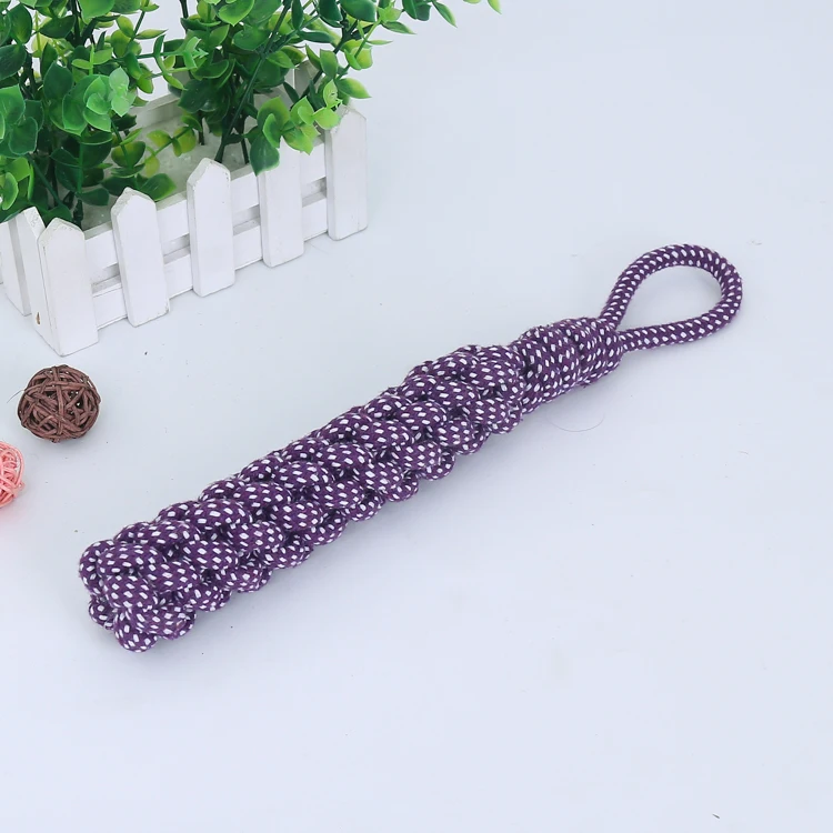 Durable braided cotton corn stick dog teeth chew molar pet rope toy