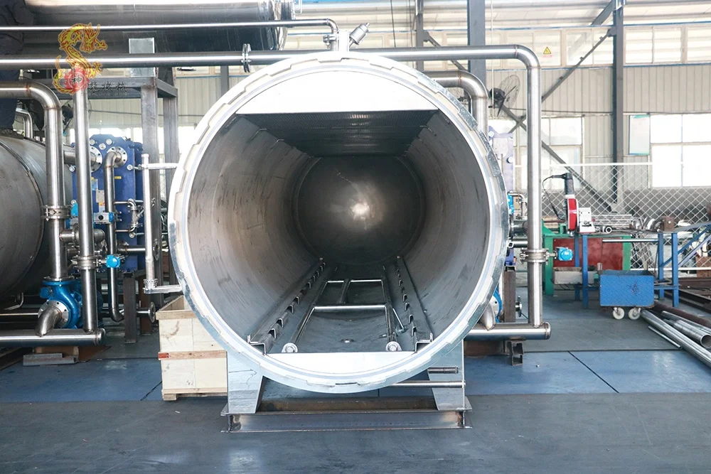 Hot water circulation dairy food Egg Sterilization steam retort machine