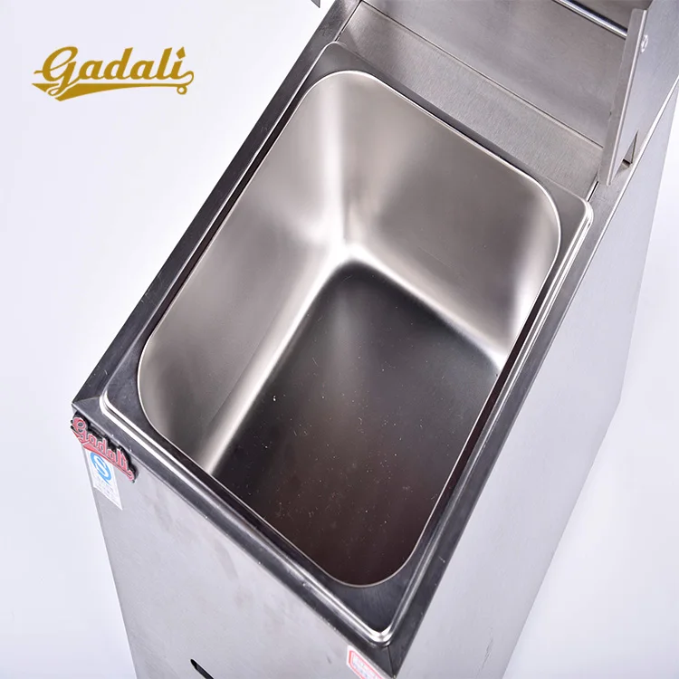 Commercial industrial used restaurant deep fryers automatic single basket gas deep fryers machine price for sale