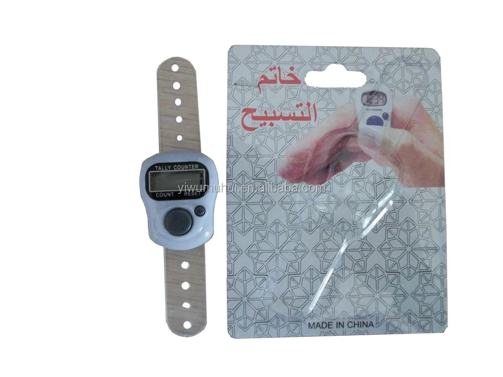 colorful plastic electronic digital hand ring tally counter