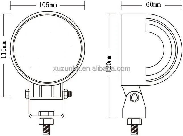 Factory directly 4inch 21w led 12v work light for marine