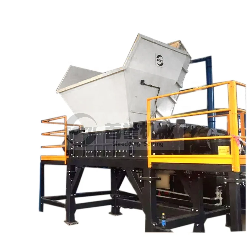 Double Shaft Shredder For Metal/Tire/Barrel/Glass/Waste