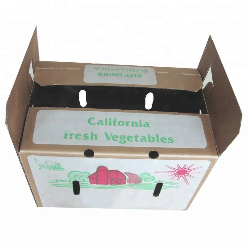 Custom size strong waterproof shrimp packaging waxed frozen food carton box