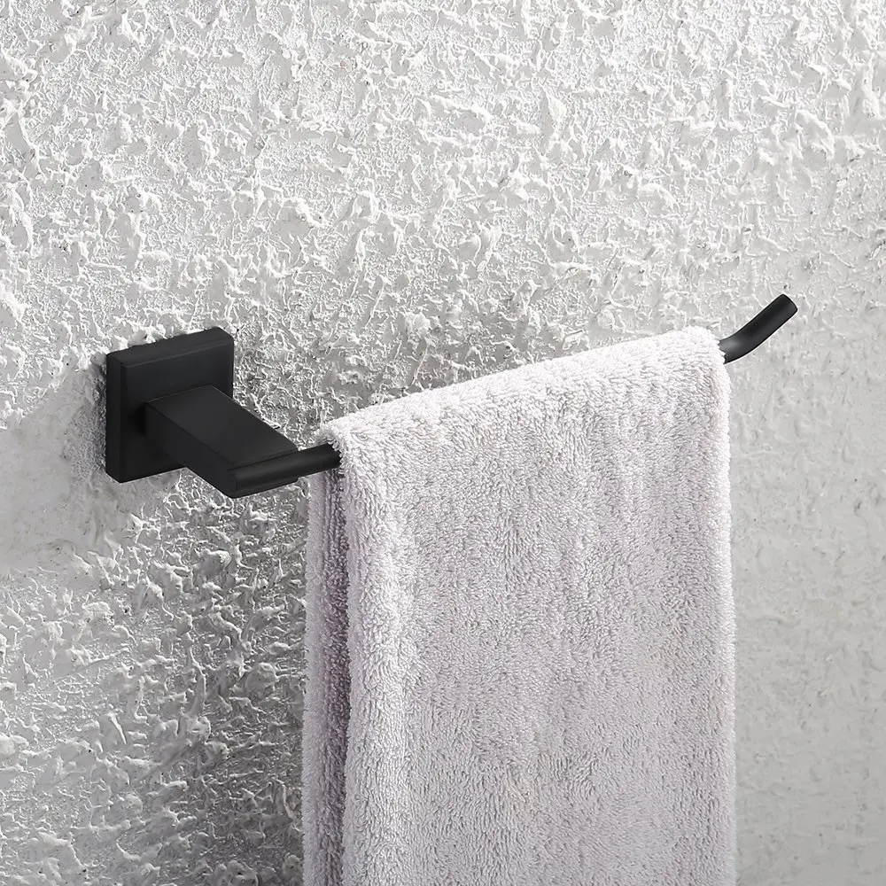 
Matte Black Towel Ring, Towel Holder for Bathroom SUS304 Stainless Steel Wall Mount 