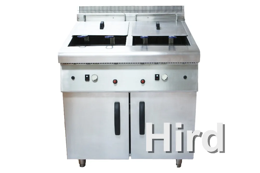 10+10L Commerical Gas Fryer Fast Food with Tow Tank and Two Basakets (HGF-72)