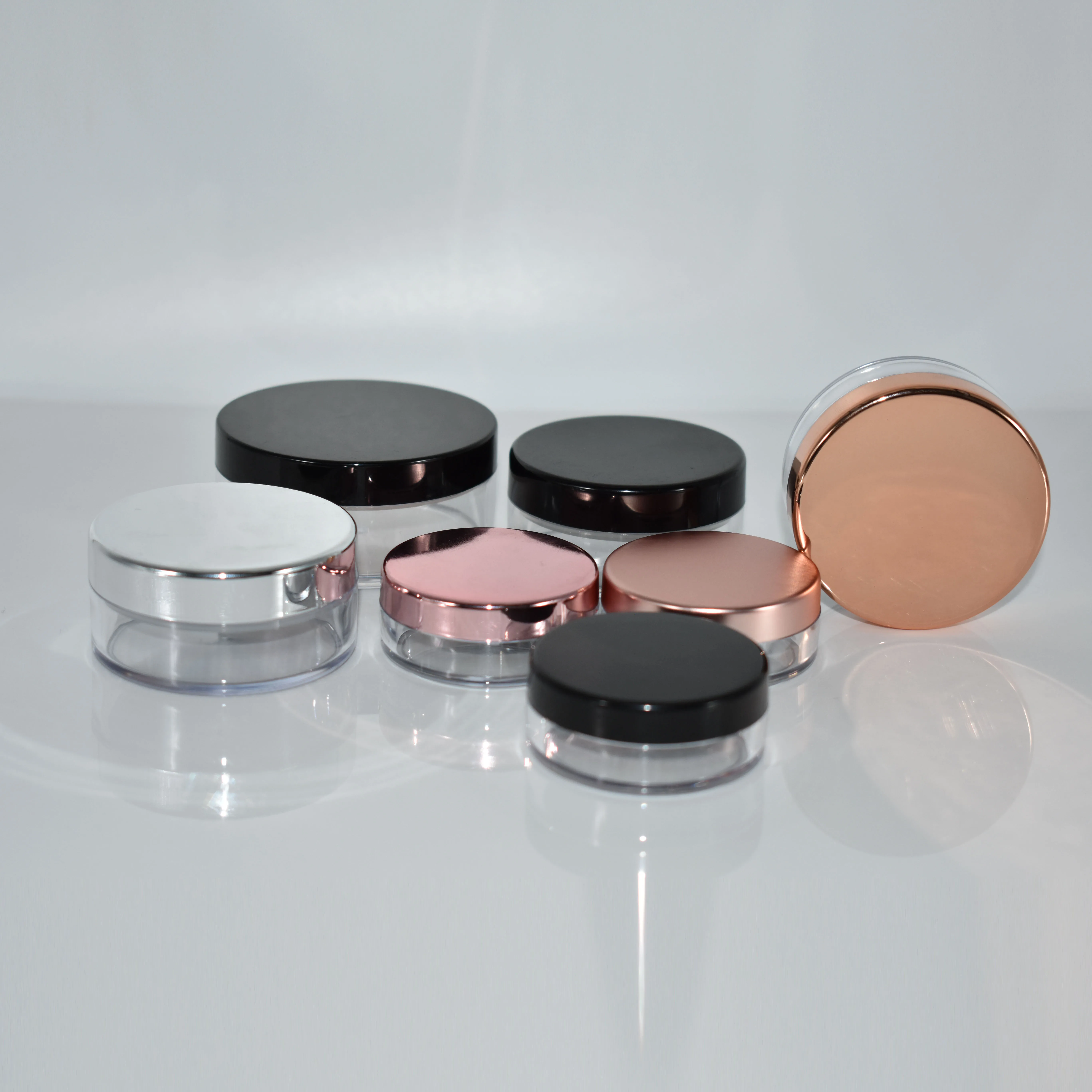 3g 5 г, 10 г, 20 г, 30 г, розовой крышкой баночка для порошковой пудры с сифтером, с изображением для Минеральная рассыпчатая пудра горшок