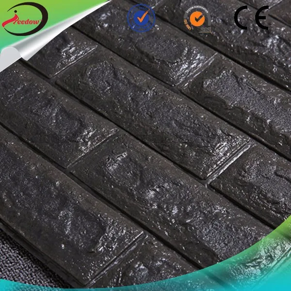 
3d waterproof sticker home decorative wall panel 3d pvc/pe foam wallpaper waterproof acoustic brick tile 