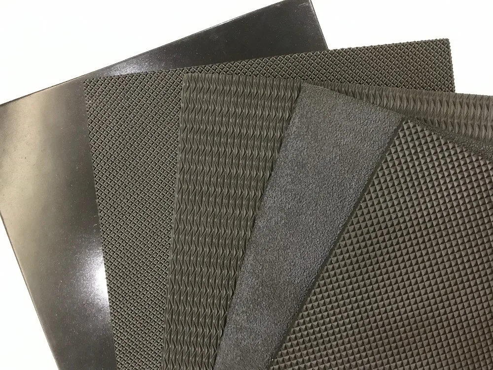 inexpensive high quality neolite rubber sheet black matt/shiny for shoe making material