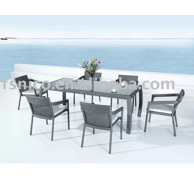 garden furniture wicker dining set NT09307