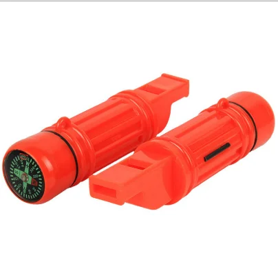Outdoor Camping 5 in 1 Whistle Multi-function Rescue Compass Survival Whistle