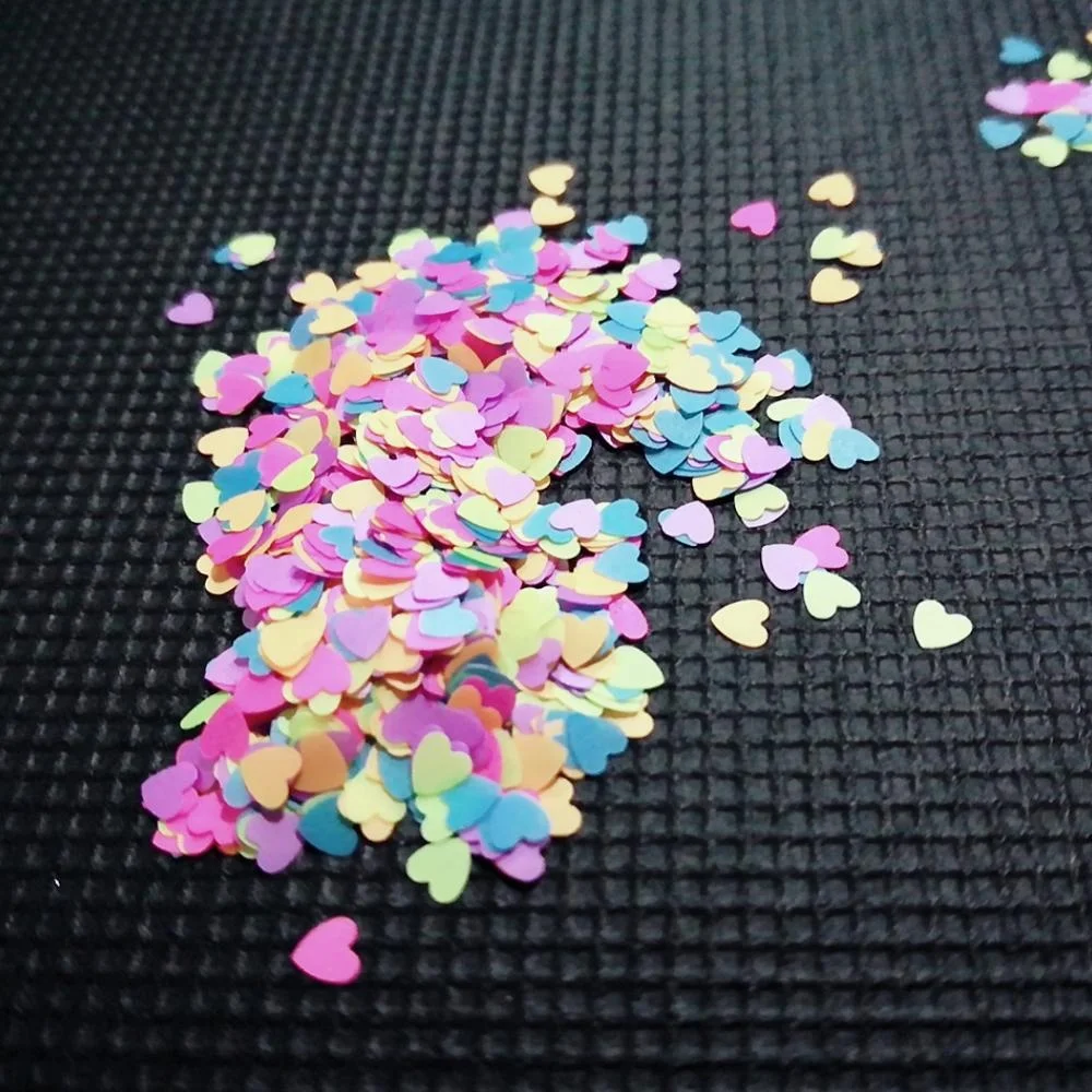 2024 Spring romantic colorful mixed glitter with heart shape for crafts use