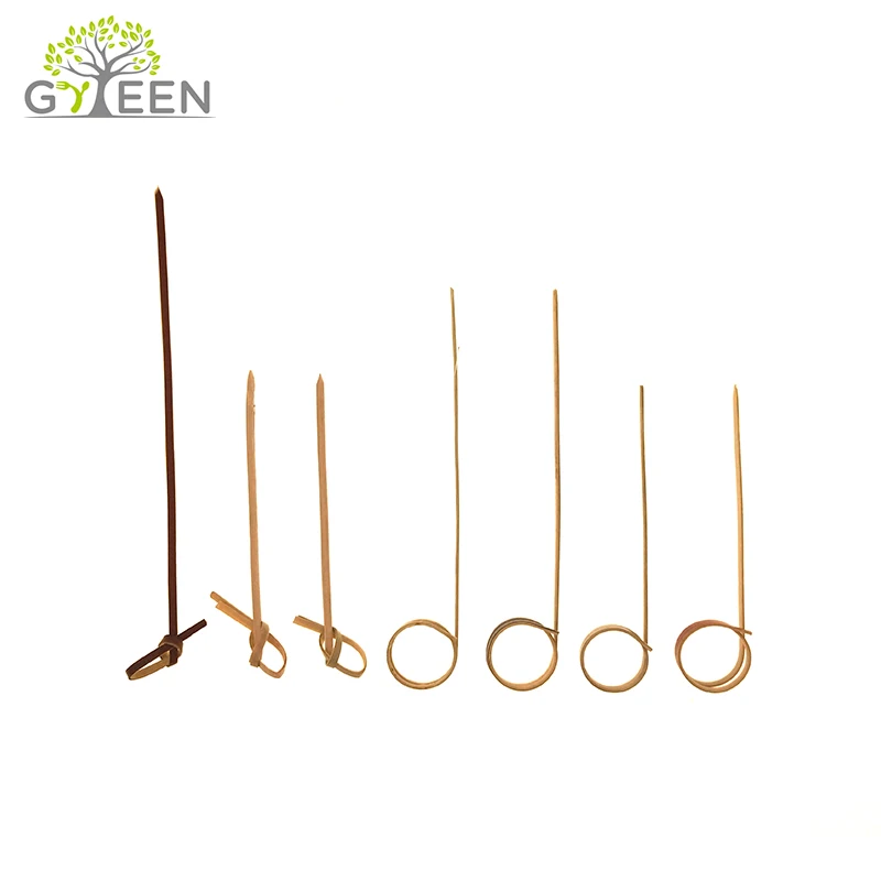 Snack Stick High Quality Compostable Disposable Skewers TOOLS Bamboo 12 Per Kit Fruit Pick Wooden Round Shape Not Coated