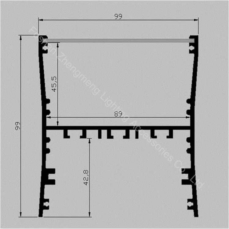 
99-99mm a6063 t5 aluminum extrusion t track profiles aluprofil gypsum led pendant light profile linear housing 