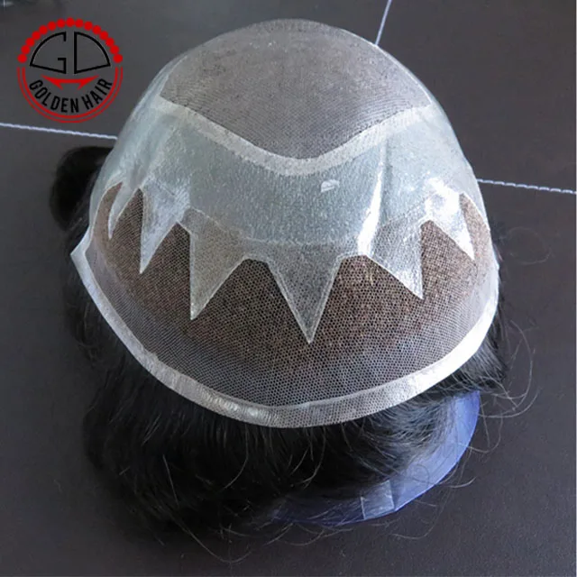Hair Replacement System High Quality Fine Mono Lace Front Hair Piece For Men