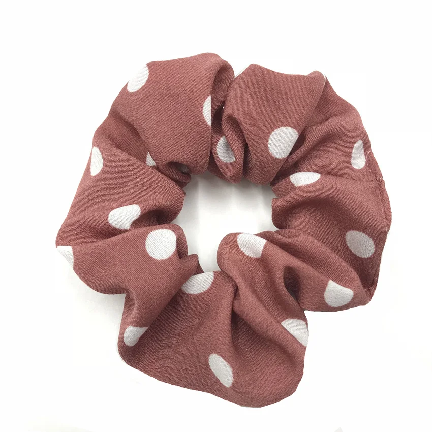 Хорошего качества резинки для волос в Горошек нейлоновый держатель для хвоста женские резинки оптом 100 шт./лот 7 видов цветов