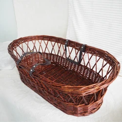 Wholesale Manufacturer New Born Baby Natural Color Wicker Moses Basket