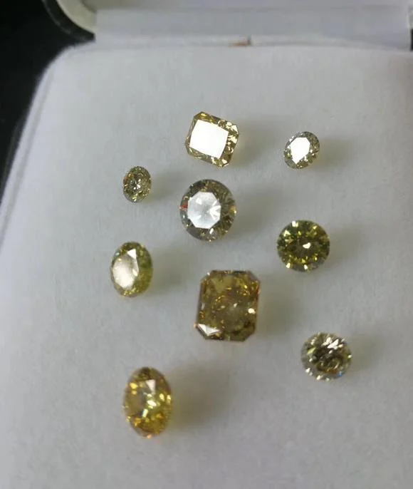 
man made CVD lab grown fancy color diamond in China manufacture with high quality 