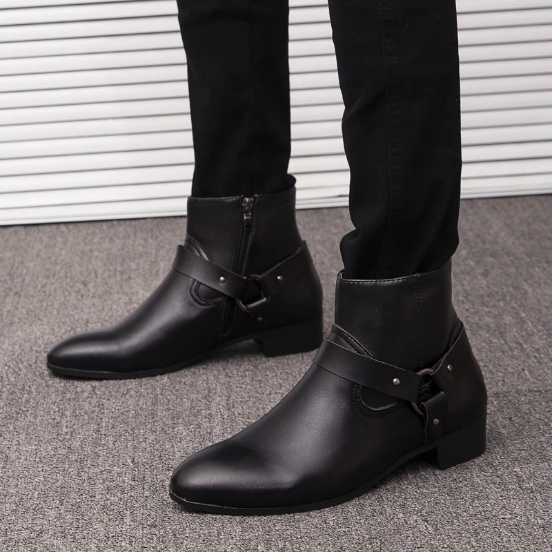 
wholesale leather boots for men casual ,custom leather dress boots shoes men 