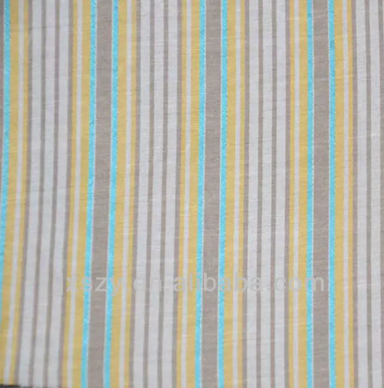 silk cotton stripes fabric yarn dye cotton silk fabric for shirts