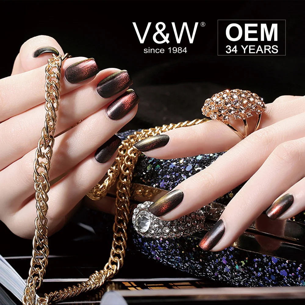 Color changing glow in the dark cat eye gel nail polish 3 STEP GEL POLISH