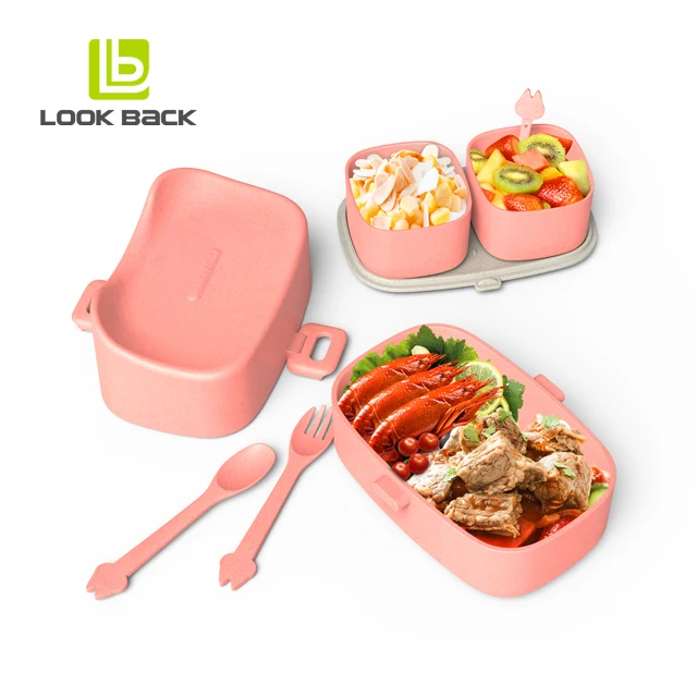 New Arrival Modern Style Microwave Safe Plastic Bento Lunch Box Fresh Food Storage Box for Kids Students Office Use