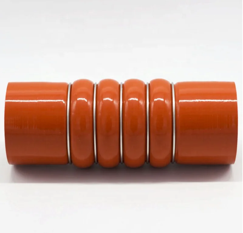 2019 Truck spare Parts 0020946382 Straight Hump Silicone Hose 0020945482 silicon bellows hose Orange