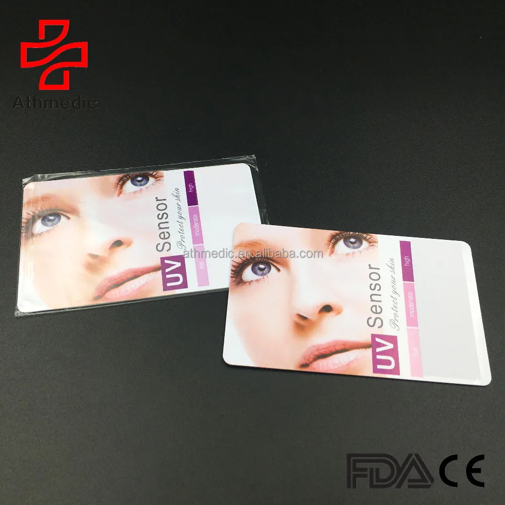 2025 Athmedic promotional premiums gift PVC solar sensitive ultraviolet rays outdoor Uv Sun Cards Custom Printed Uv tester