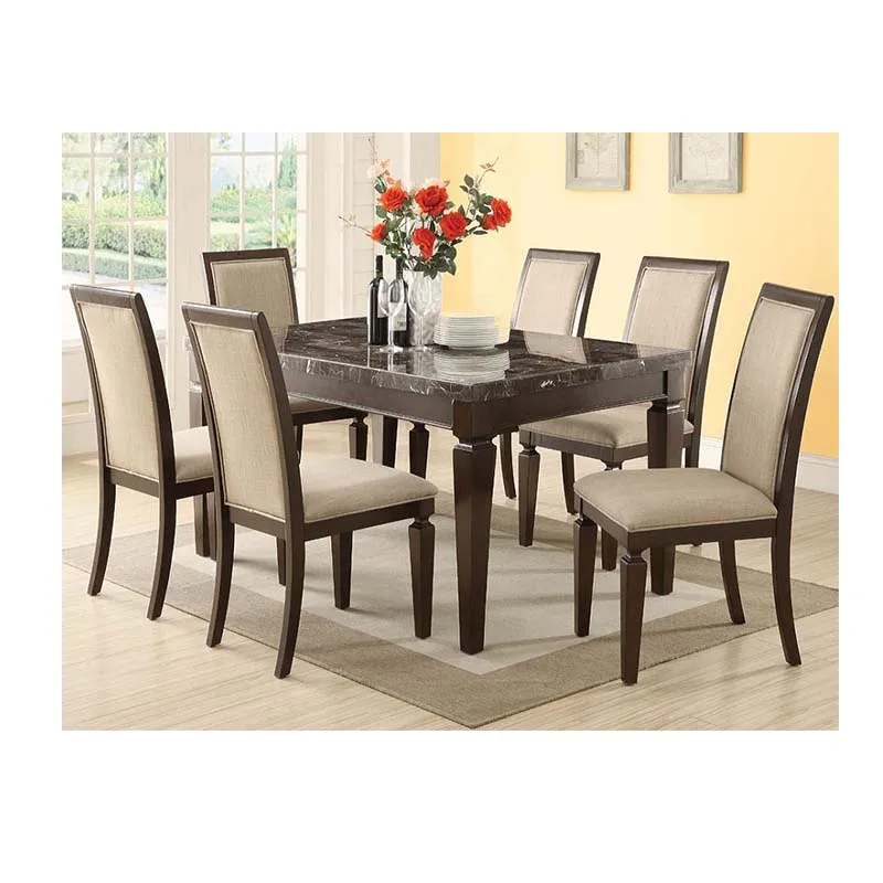 
New Design Marble Dining Table Set 6 Chairs Set 
